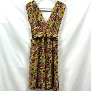 Gypsy Chic Size Small Sleeveless Deep V-neck Floral Summer Dress